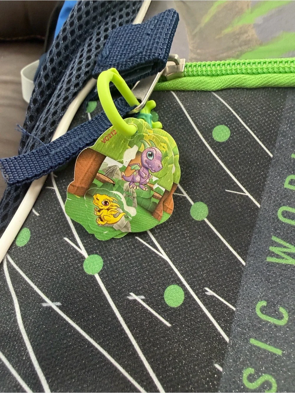 Jurassic World / Jurassic Park Kids Dinosaur Backpack – Blue & Lime Green T-Rex